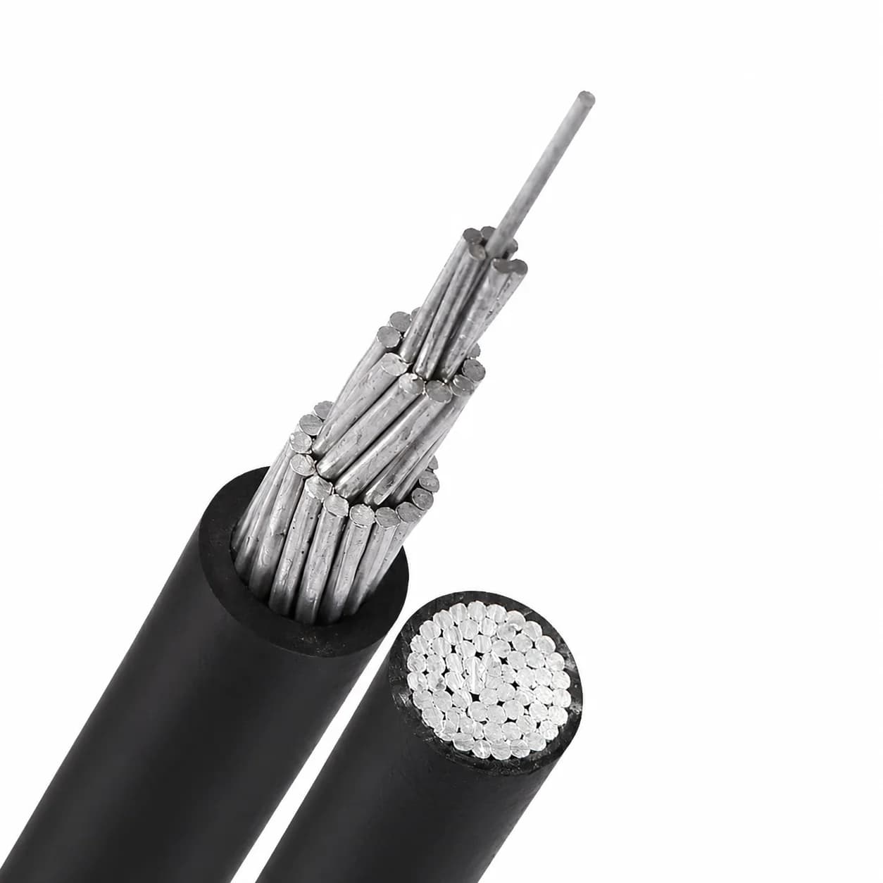 JKLYJ 10kV overhead cable cross-section showing aluminum conductor and XLPE insulation layers