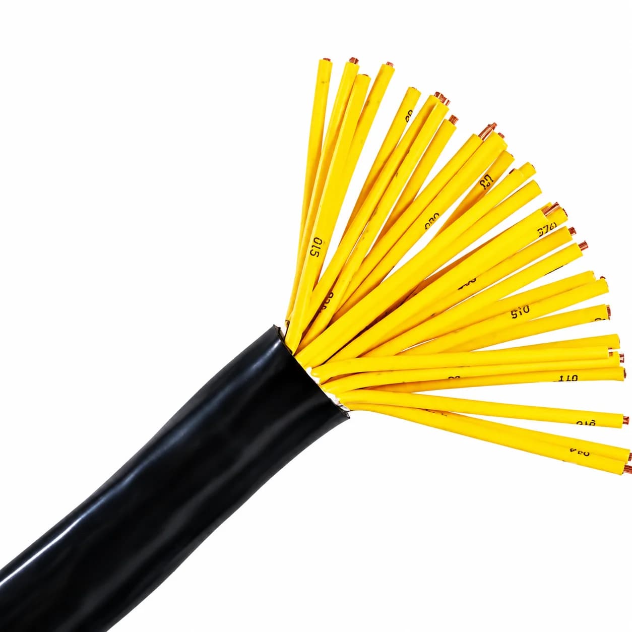 Zhejiang Hongce Cable black KVV control cable with multi core copper wires.