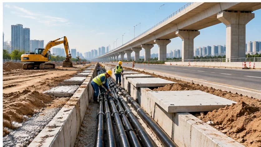 Hongce Cable YJV22 0.6/1kV Steel Tape Armored Power Cable for infrastructure projects, road and bridge underground cable installation