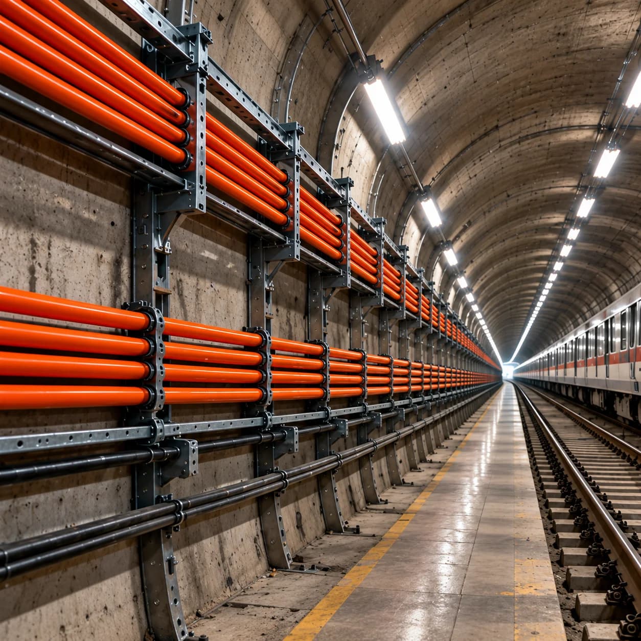 Hongce Cable WDZN-YJY LSZH fire resistant cable metro tunnel power installation scene