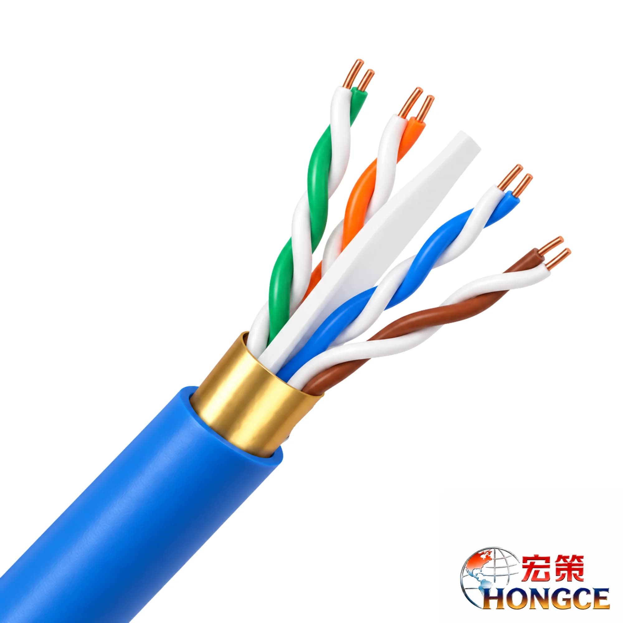 Cat6 Shielded Ethernet Cable Blue Double Shielded Network Cable
