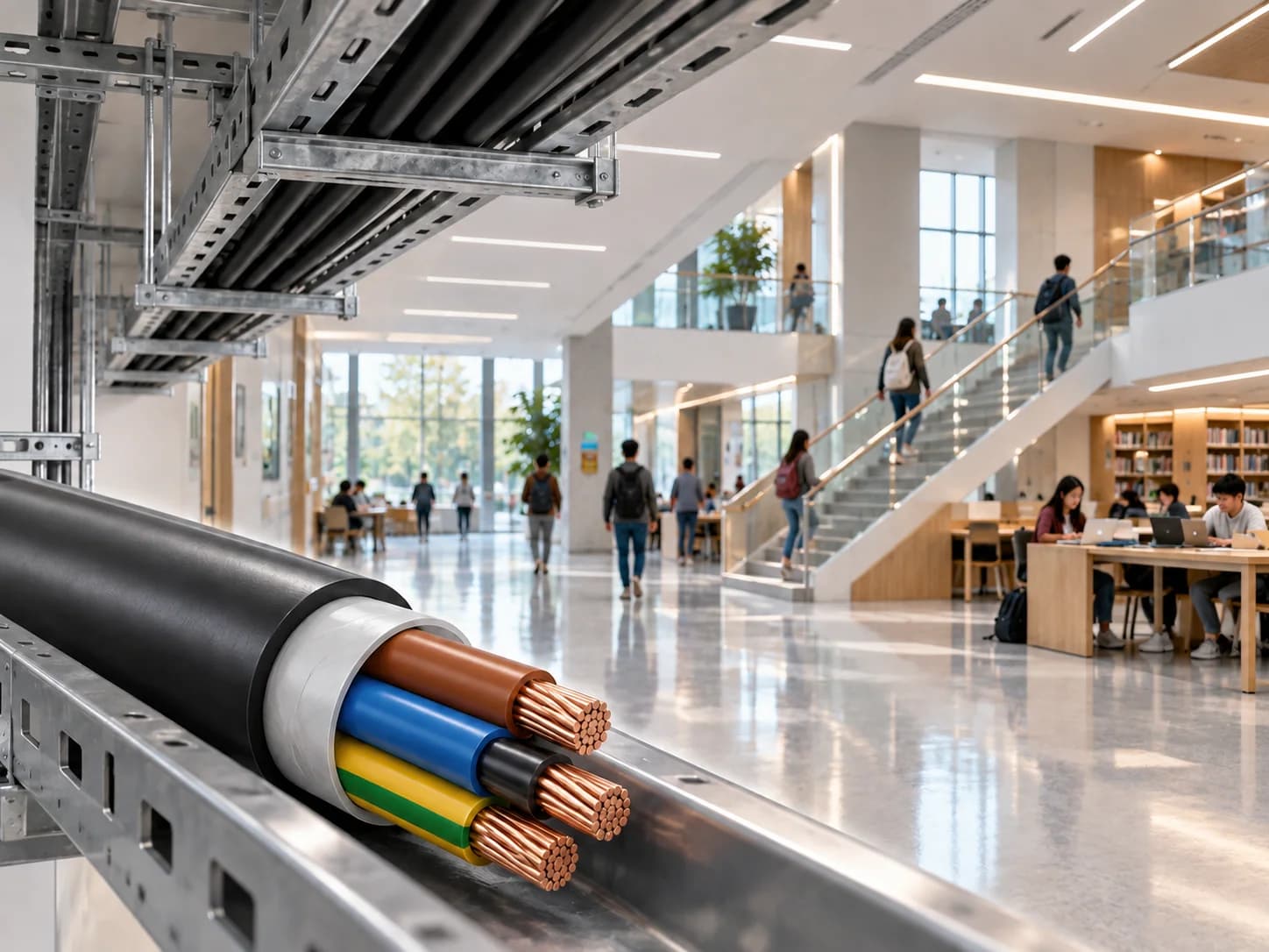 Hongce Cable WDZ-YJY LSZH Power Cable used in schools and public buildings for reliable and safe power distribution