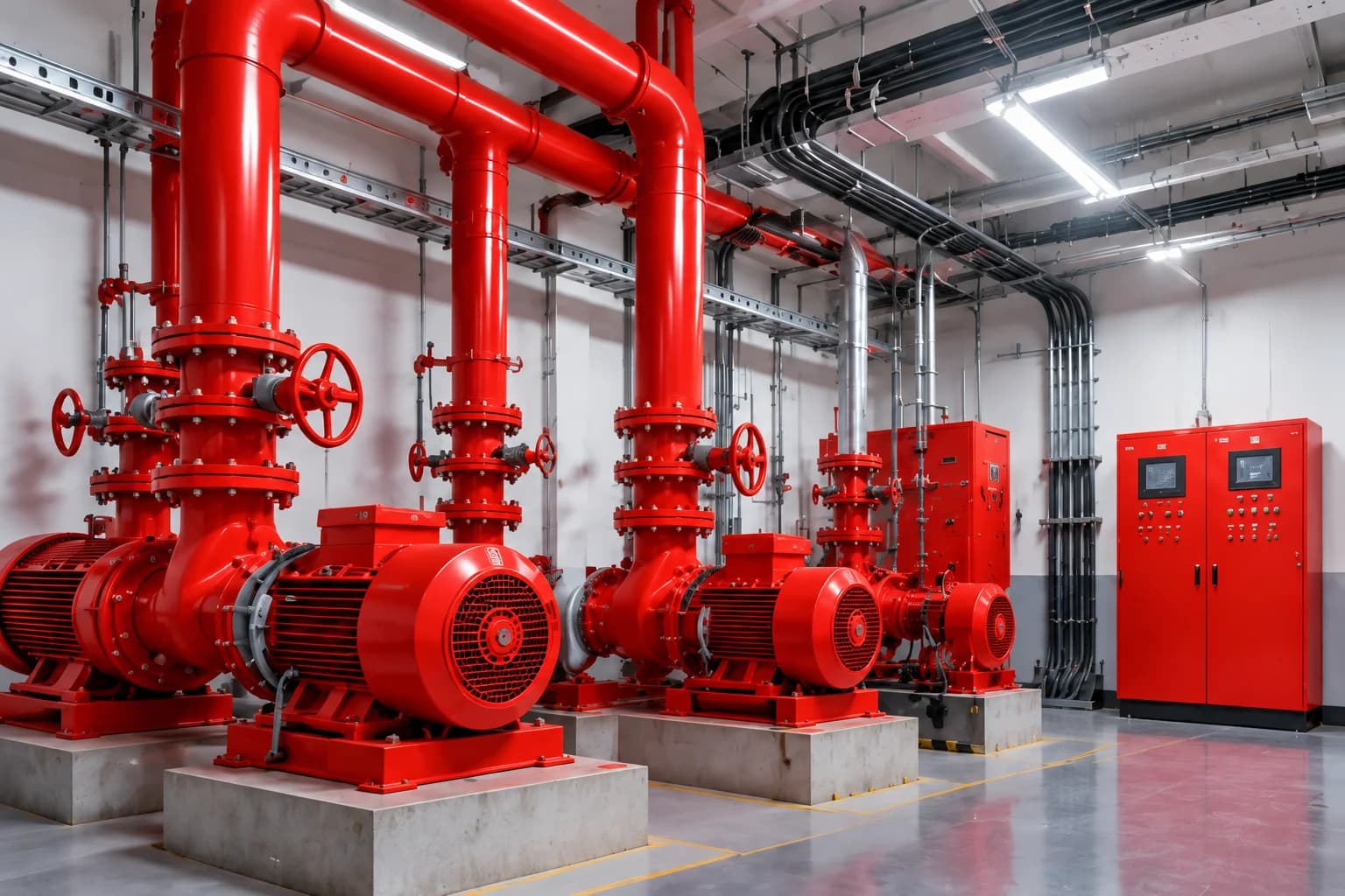 NH-YJV fire resistant cable application in fire pump room for emergency power supply system