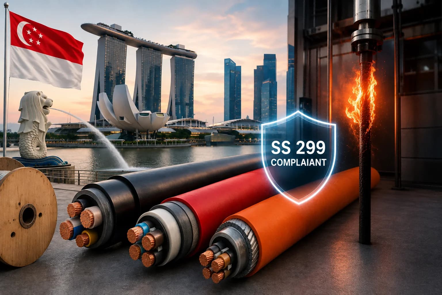 Guide to selecting flame retardant cables compliant with Singapore Standard SS 299:2021